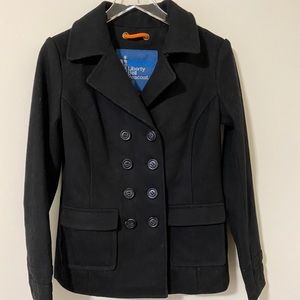 Dark Navy Double Breast Button Front 